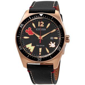 New Citizen Mickey Mouse Black Mens Watch